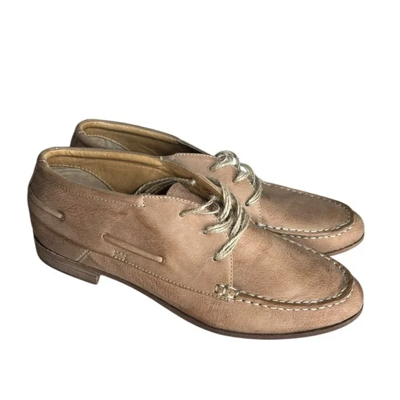 Dolce Vita Volterra Womens Leather Moc Toe Oxfords Tan Size 7.5 - Picture 1 of 10